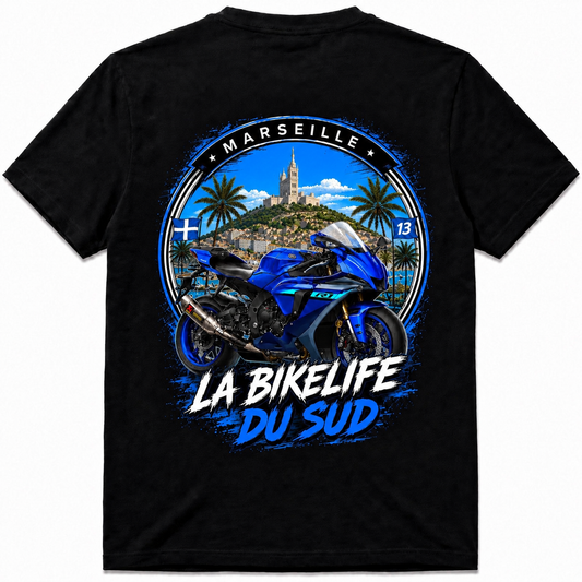 Marseille en R1 - T-shirt Noir - La Bikelife du Sud