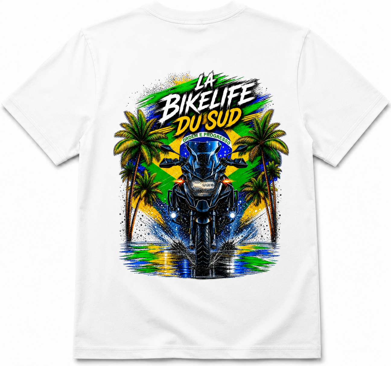 GS au Brésil - T-shirt Blanc - La Bikelife du Sud