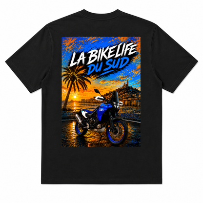 Marseille en Tenere - T-shirt Noir - La Bikelife du Sud