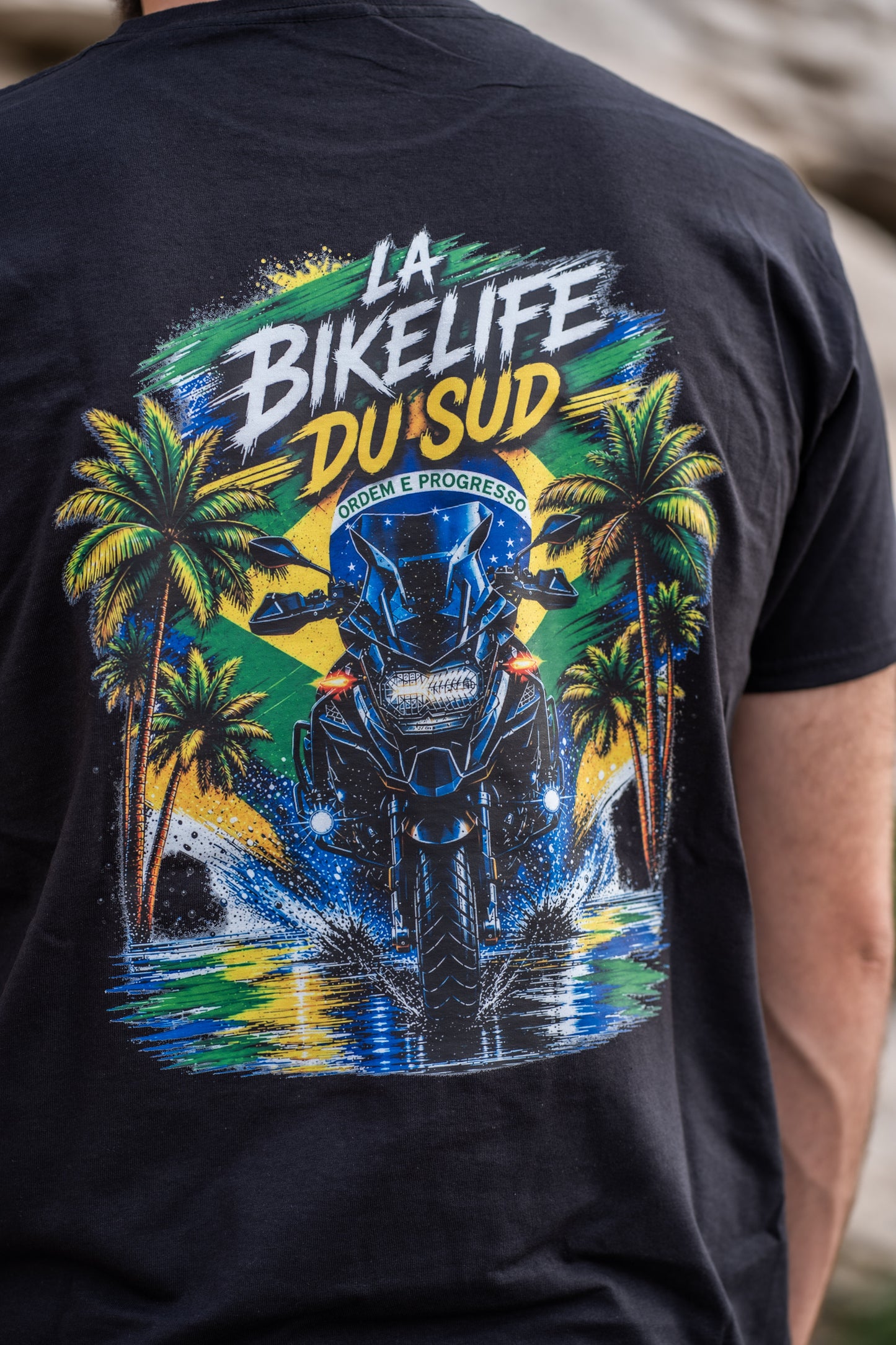 GS au Brésil - T-shirt Noir - La Bikelife du Sud