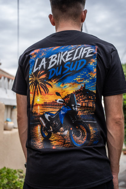 Marseille en Tenere - T-shirt Noir - La Bikelife du Sud
